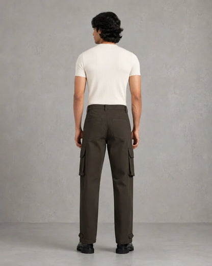 Six Pocket Brown Cargo Without Flap