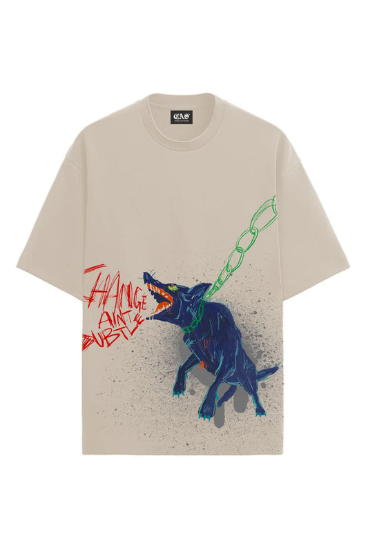 Bark Graphic Print Oversized Tee