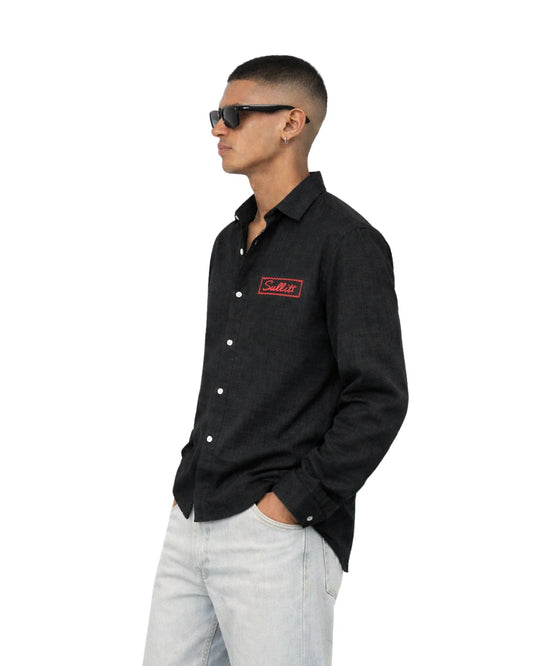 MIDNIGHT LINEN SHIRT