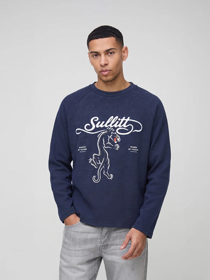 BLUE HERITAGE PANTHER WAFFLE TEE