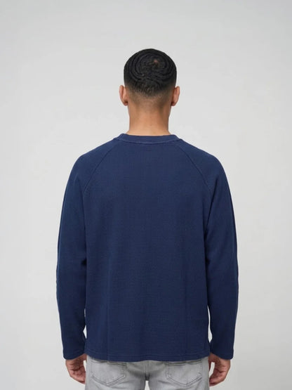 BLUE HERITAGE PANTHER WAFFLE TEE
