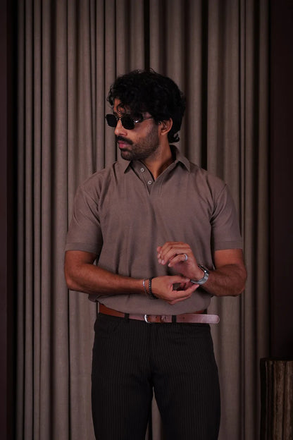 Mocha Textured Polo