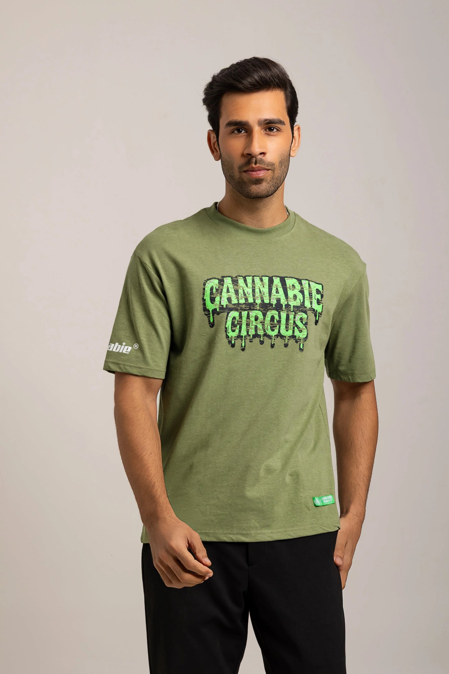 Cannabie Circus Hemp Green Tee
