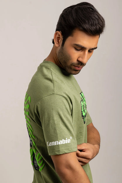 Cannabie Circus Hemp Green Tee