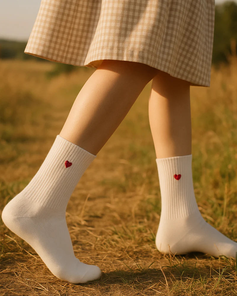 Red Heart Hand Embroidery Socks