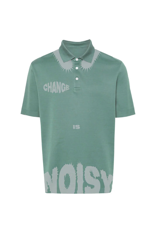 Change is Noisy Oil Blue Polo Tee