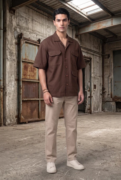Brown Utility Shirt