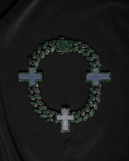 CYBER CROSS CHAIN BRACELET