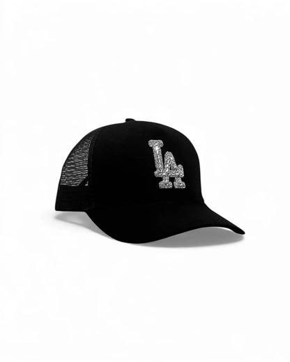 LA Rhinestone - Suede Trucker cap