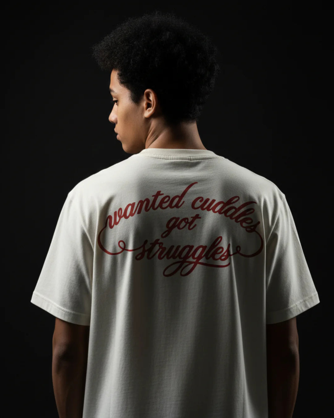 WANTED CUDDLES WHITE TEE