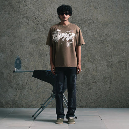 Brown Acid Washed Tee