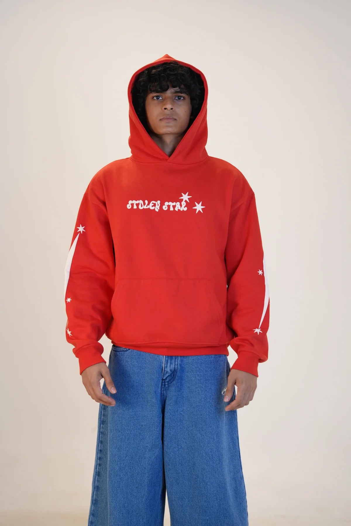 RED STOLEN STAR HOODIE