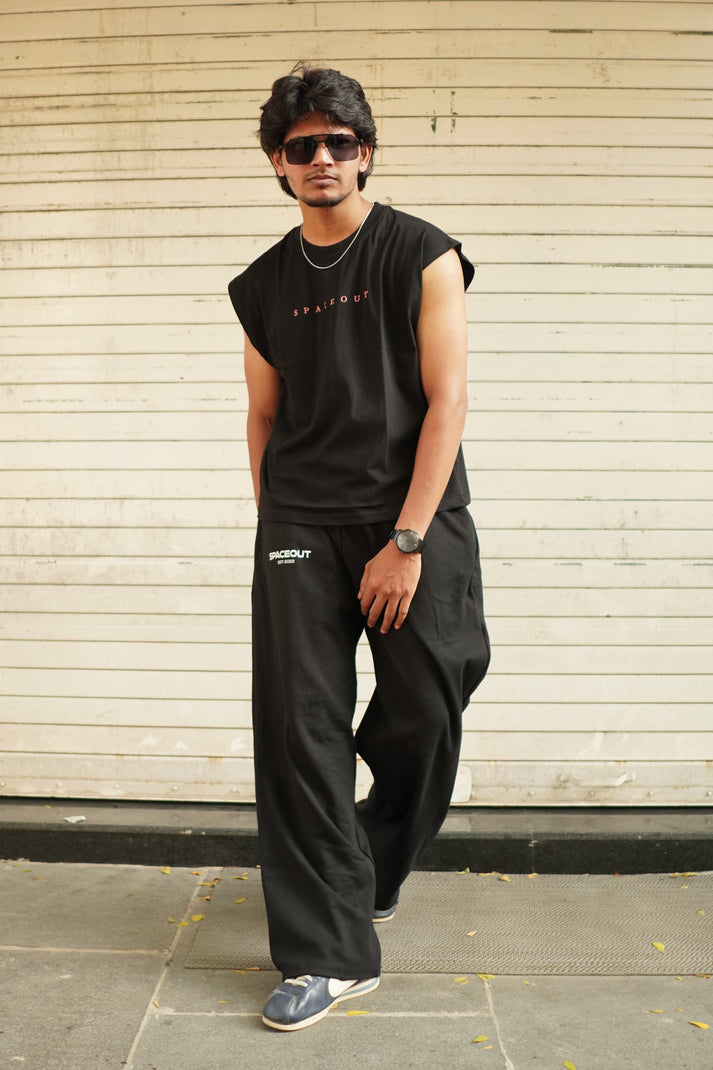 BLACK SPACEOUT TANK TOP