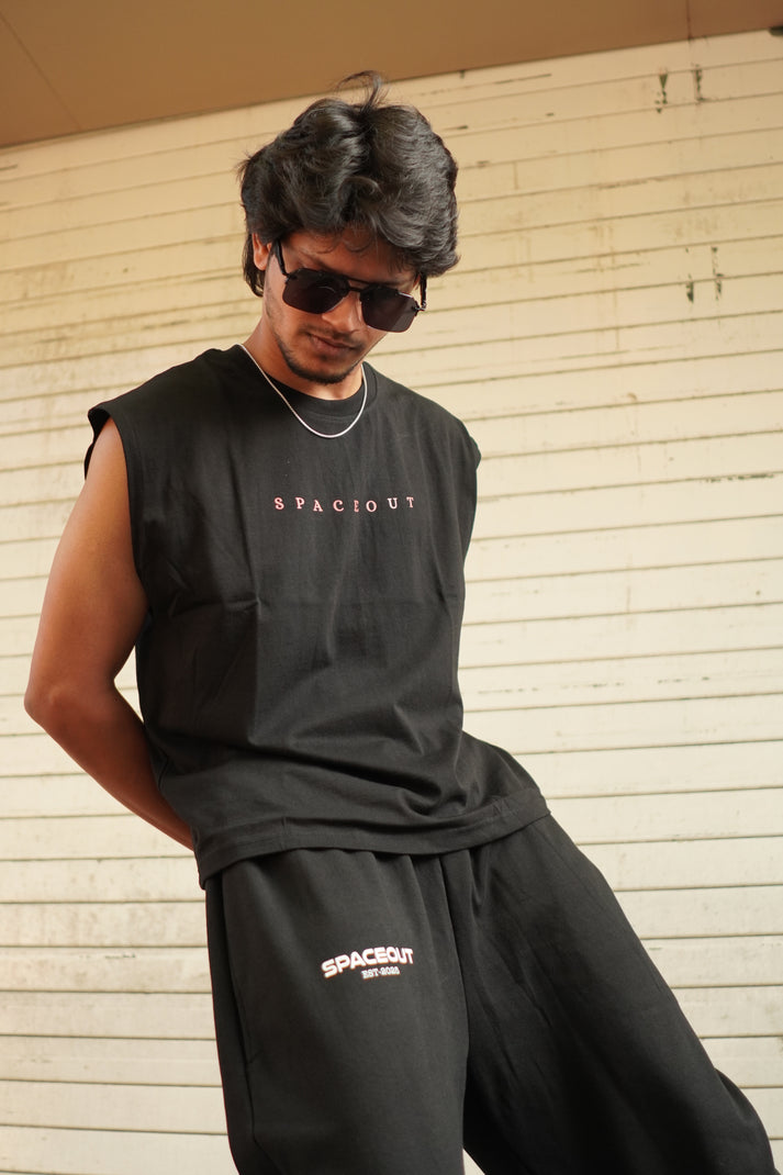 BLACK SPACEOUT TANK TOP