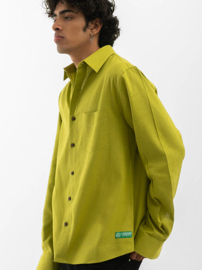 Full Sleeves Shirt Solid Green