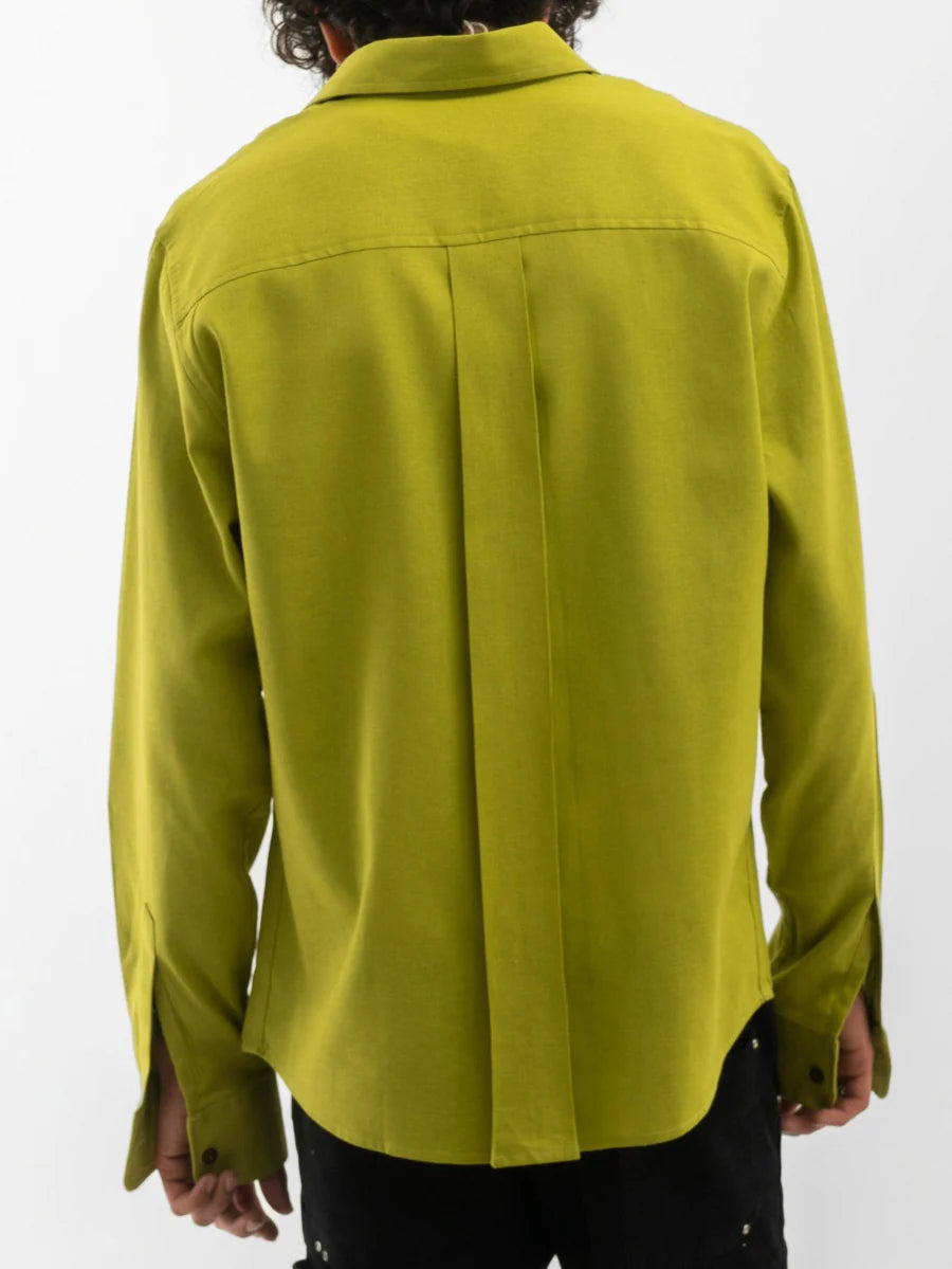 Full Sleeves Shirt Solid Green