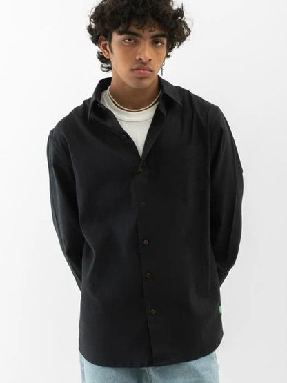Mystic Print Full Sleeves Shirt Black