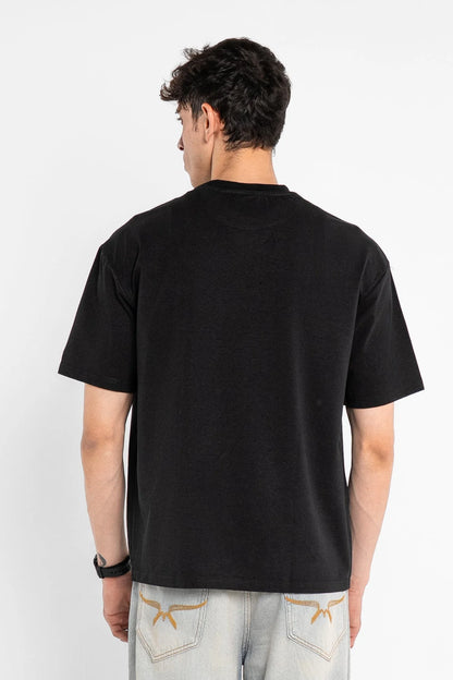 Solid Oversized Hemp Black Tee