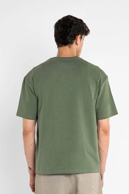 Solid Oversized Hemp Green Tee