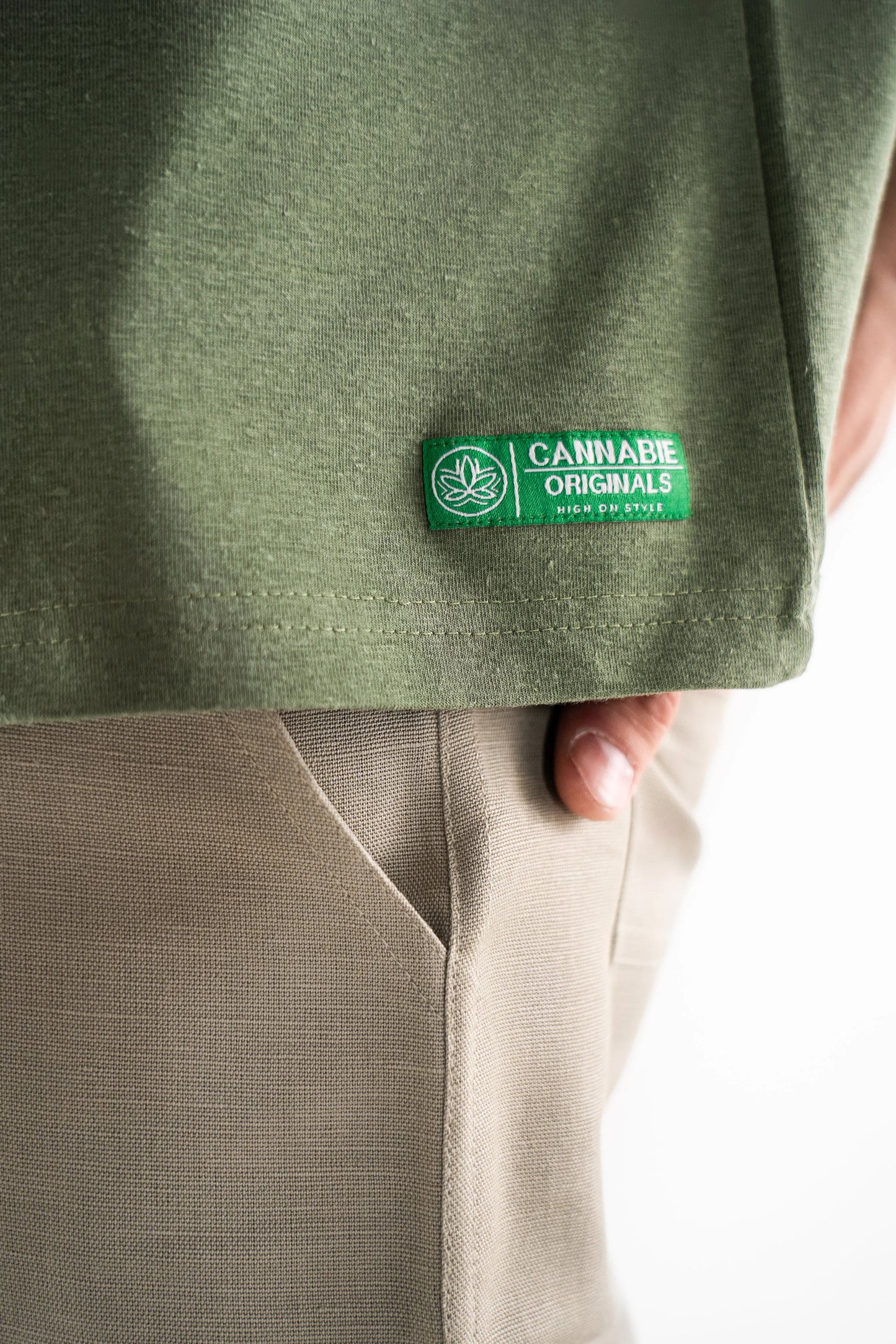 Solid Oversized Hemp Green Tee