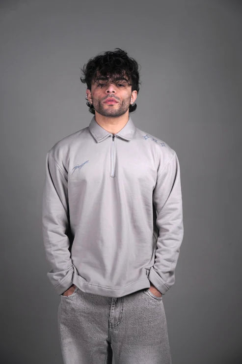 MINIMAL ZIPPER - GREY ZIPPER POLO
