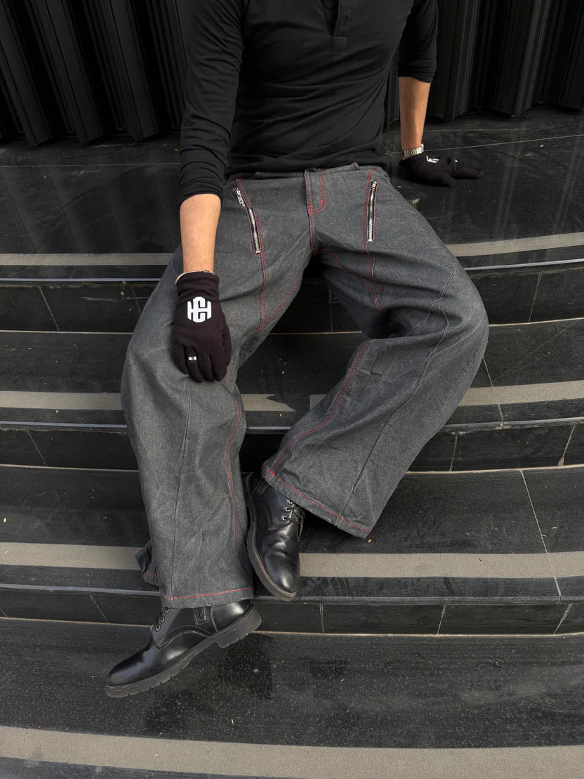 Gunmetal Chained Denims