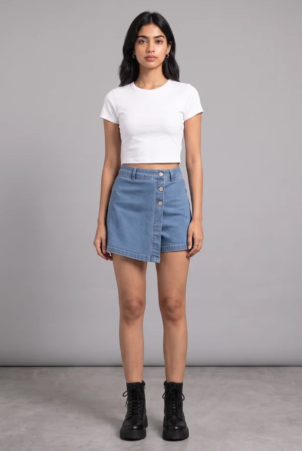 Blue Denim Skort