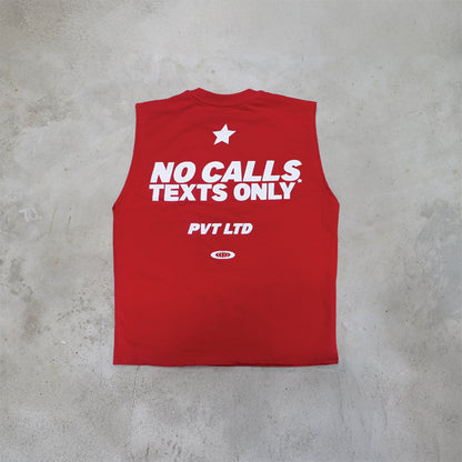 No Call Only Text Vest - Red