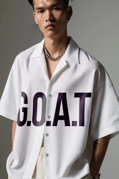 GOAT MILK' Cuban Collar Shirt