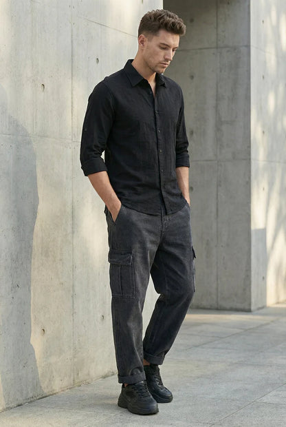 Midnight Self-Textured Shirt