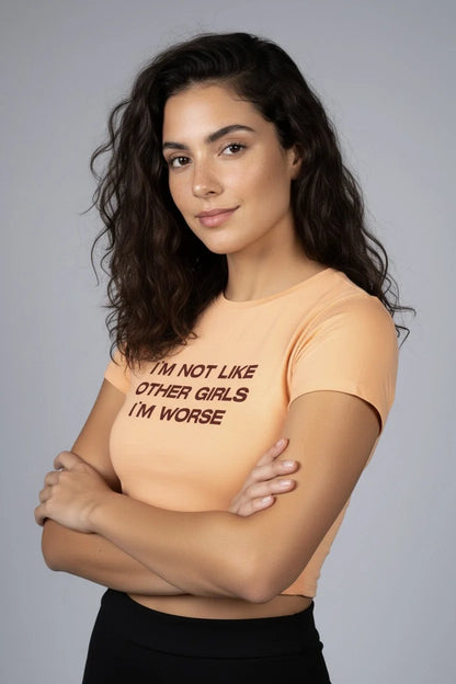 NOT LIKE OTHER GIRLS GRAPHIC CROP TOP