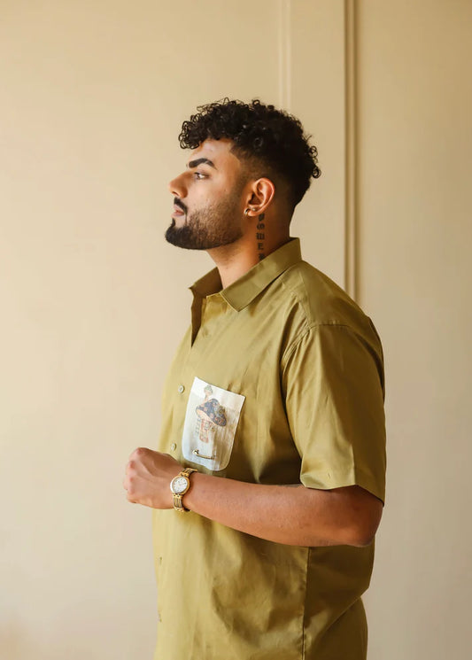 GREEN SHITAAKE SHIRT