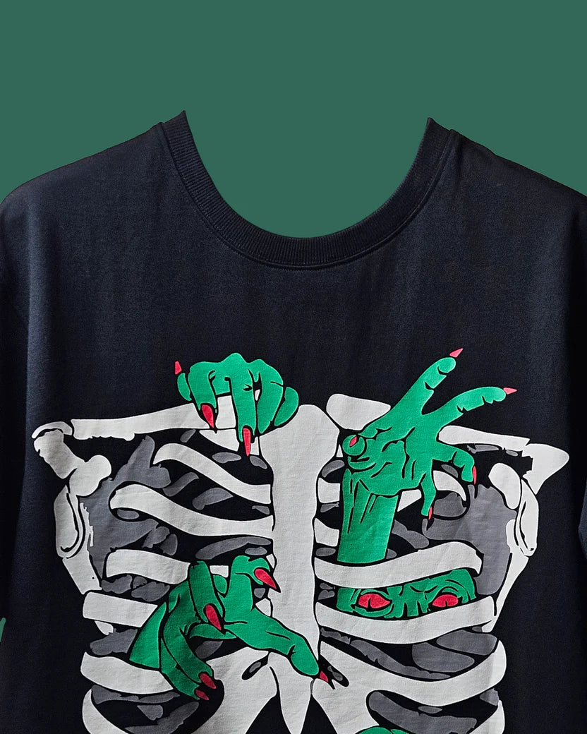 BLACK ZOMBIE RIBS T-SHIRT