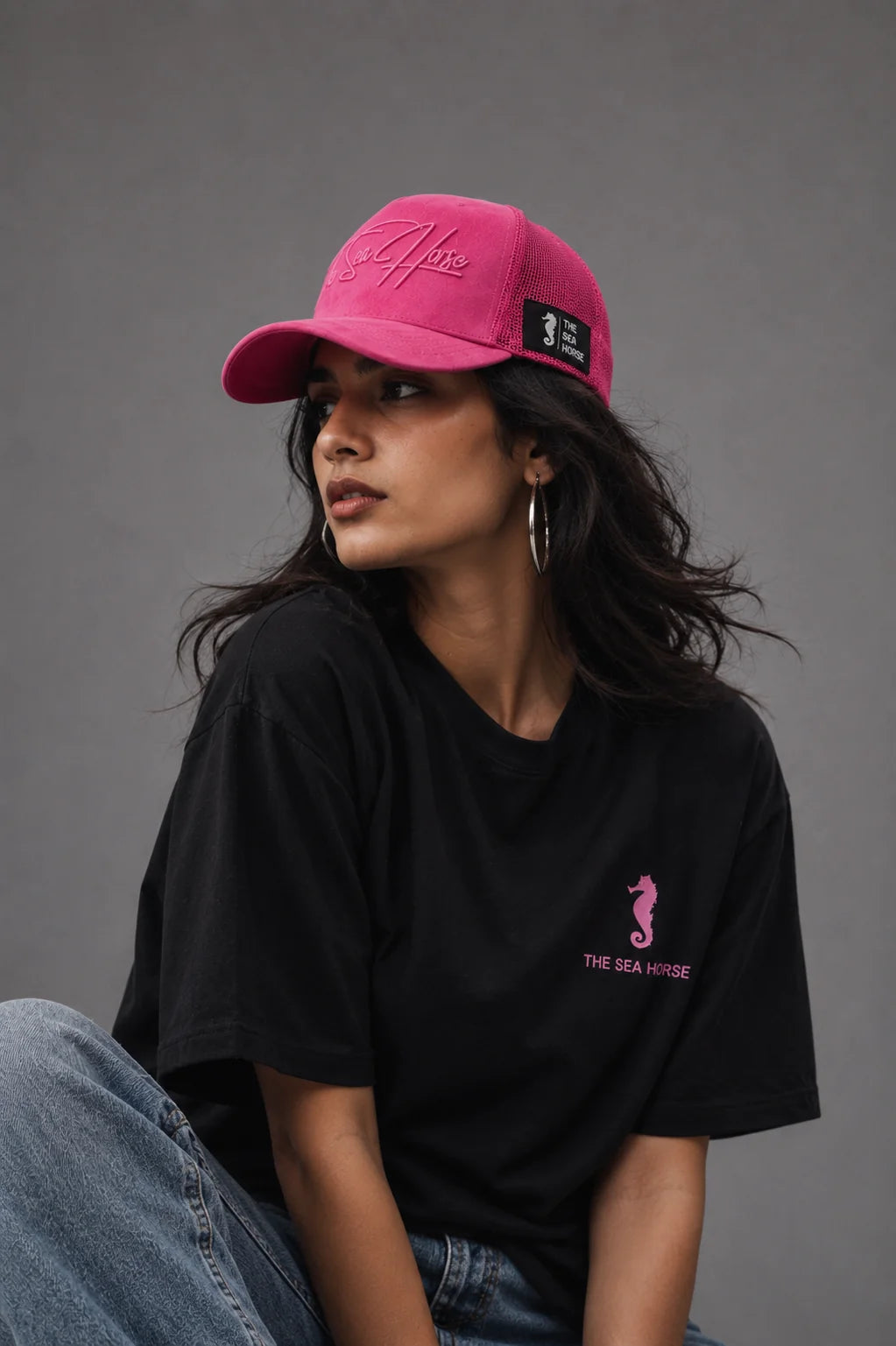 TSH 3D Embroidery Original Trucker Cap - Jaipur Pink