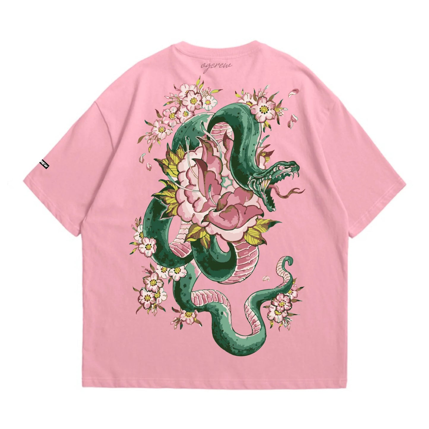 PINK FORBIDDEN SERPENT BLOOM TEE