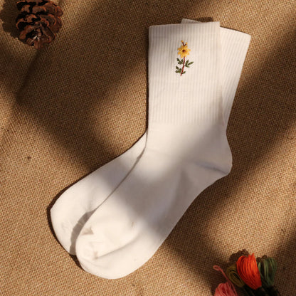 Tiny Sunflower Socks