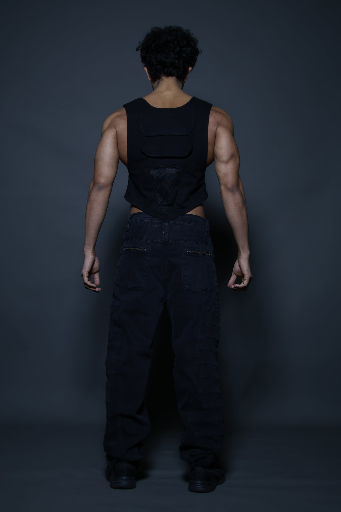 Panel Denim Patch Pant