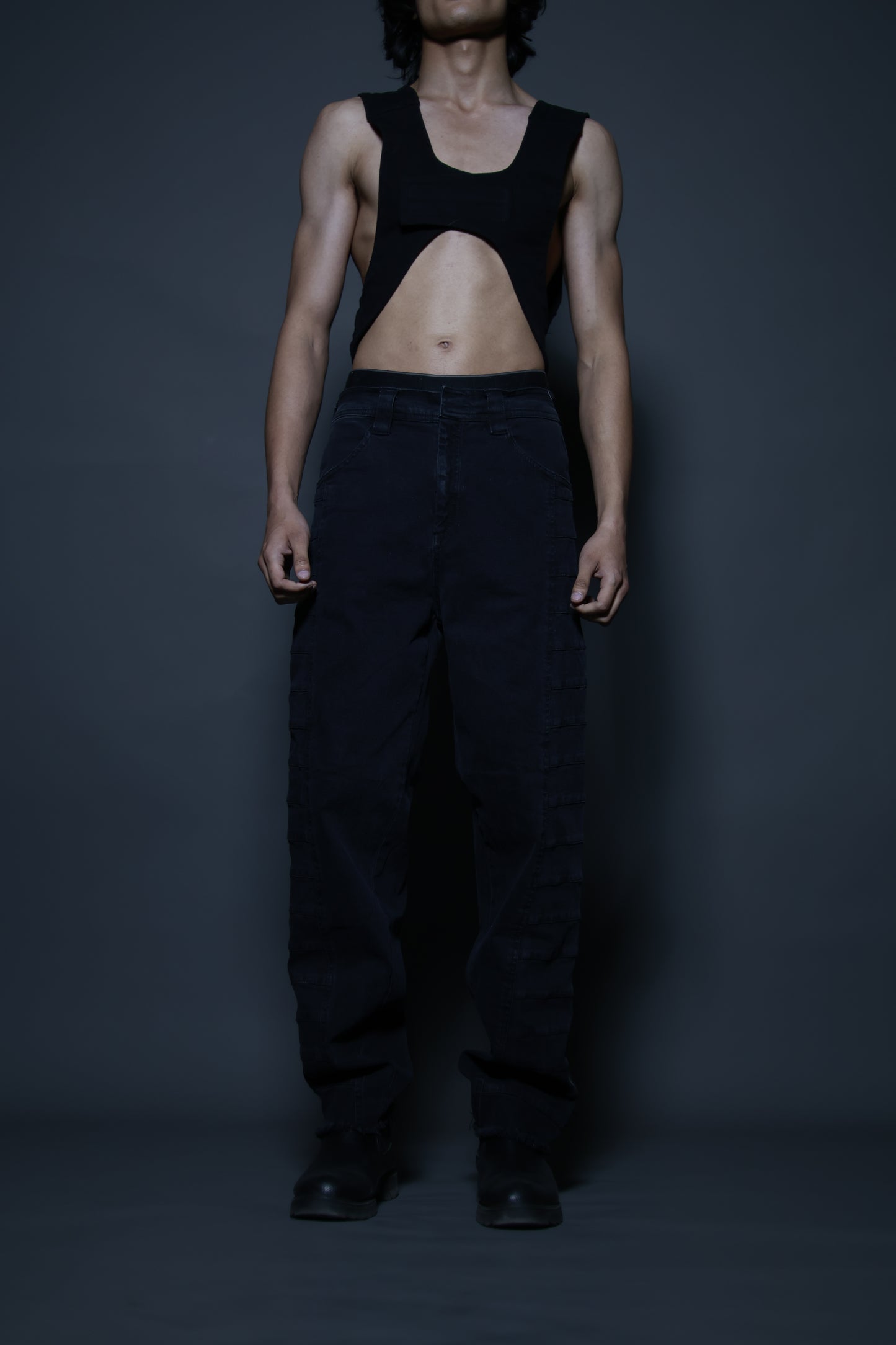 Panel Denim Patch Pant