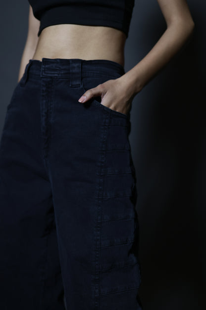 Panel Denim Patch Pant