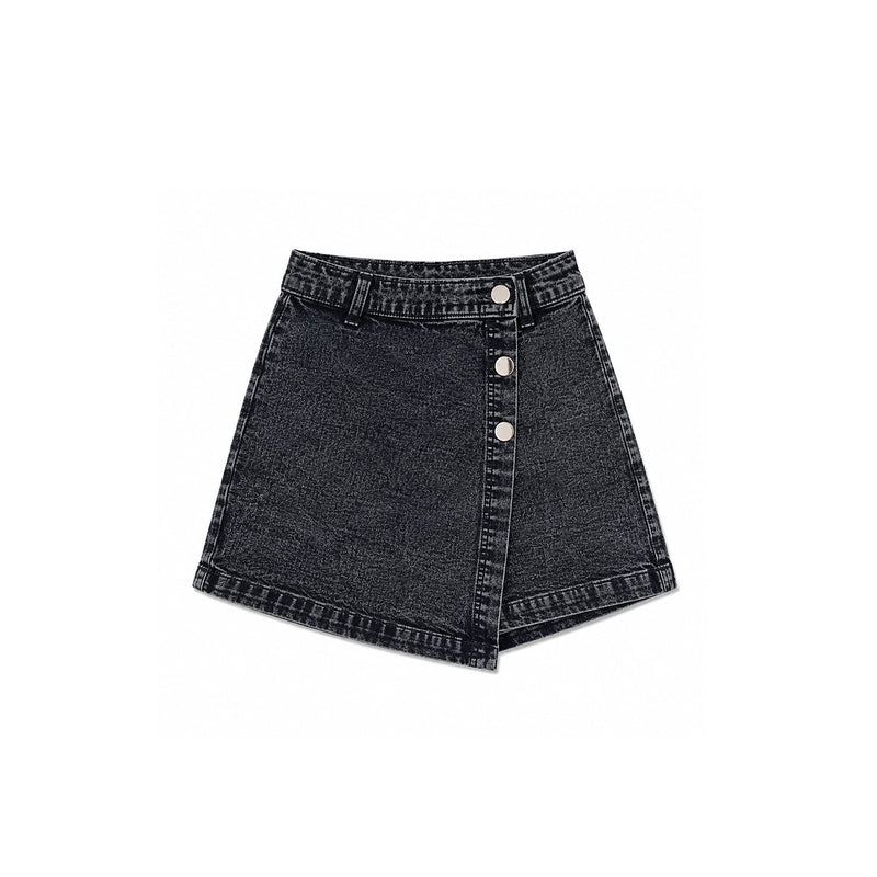 Black Denim Skort