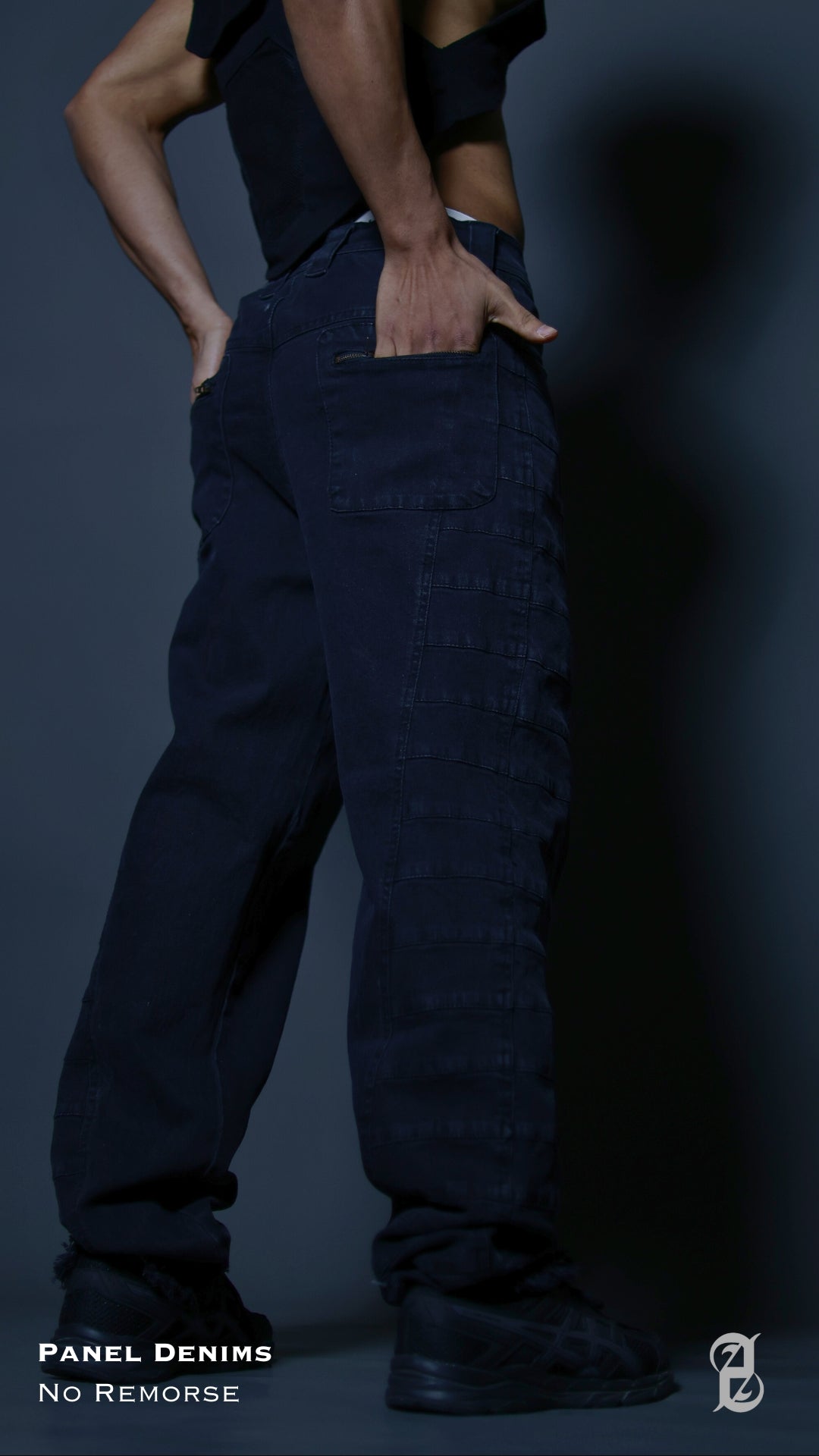 Panel Denim Patch Pant