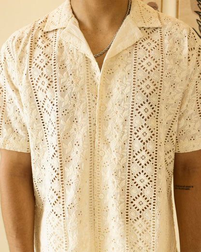 Ivory Schiffli Shirt