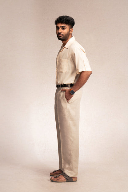 Pleated Linen Trousers (Men)