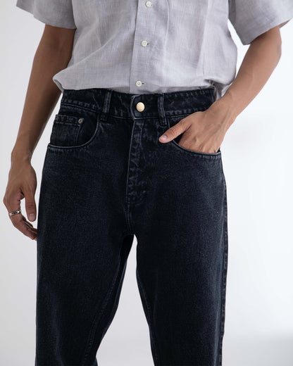 Metro Comfort Loose Jeans: Ash Black