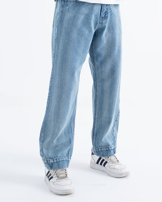 Metro Comfort Loose Jeans: Blue Stripes