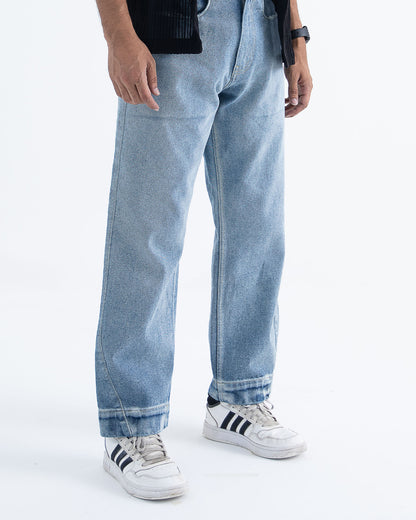 Metro Comfort Loose Jeans: Faded Blue