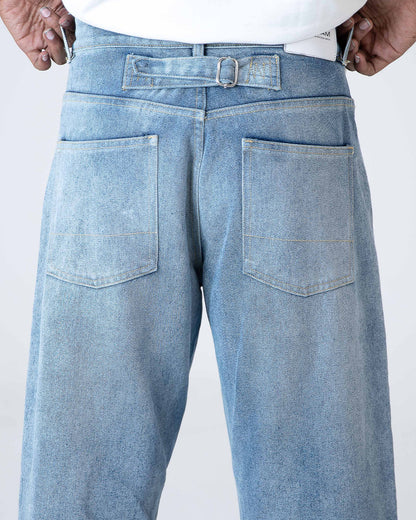 Metro Comfort Loose Jeans: Faded Blue