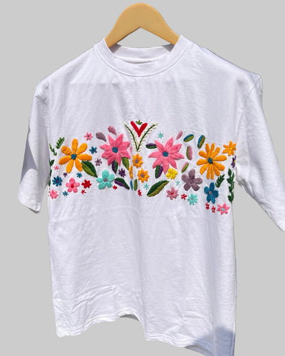Floral Bliss Tshirt White