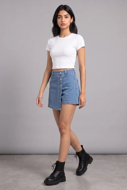 Blue Denim Skort