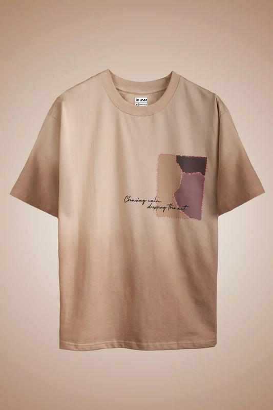 BEIGE SCAR GRAPHIC OVERSIZED